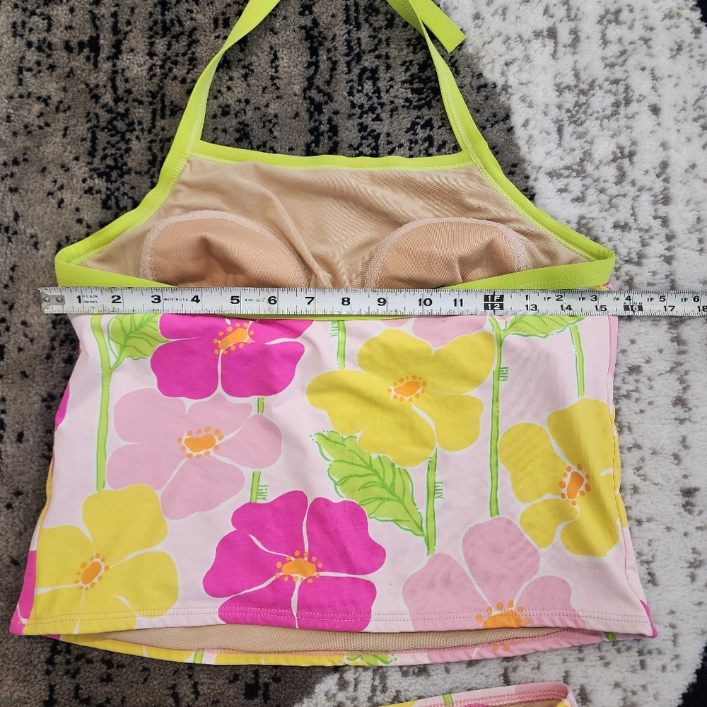 Lilly Pulitzer Women's Floral Halter Neck Two Piece Swimsuit Bathing Suit Size 8 - Picture 7 of 13